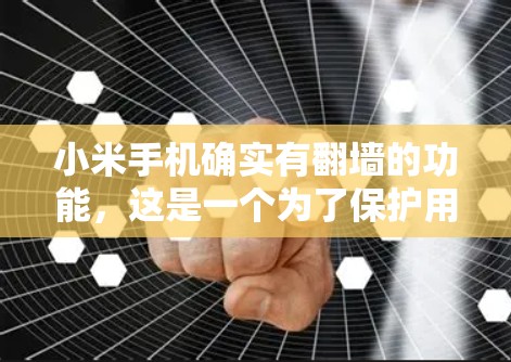 小米手机确实有翻墙的功能，这是一个为了保护用户隐私和身份识别而设计的手机应用。小米手机提供了一款名为翻墙的应用，它可以帮助用户在网络资源中选择和显示合法的网络设备，同时隐藏非法或低级网络资源