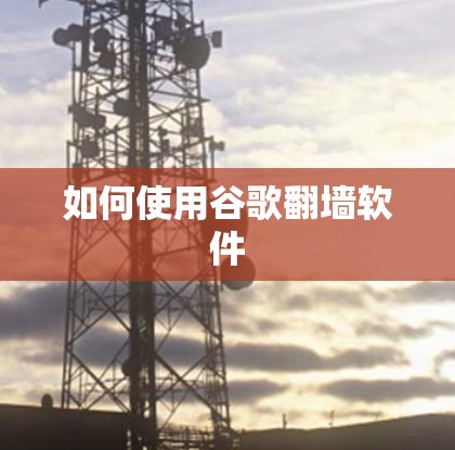 如何使用谷歌翻墙软件