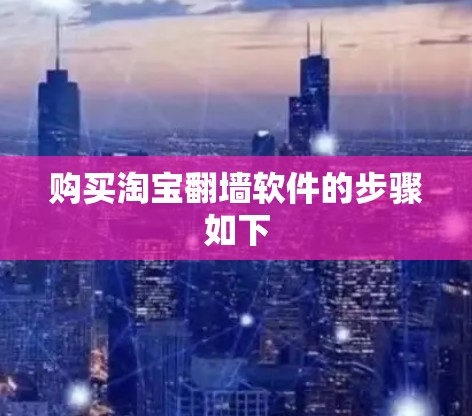 购买淘宝翻墙软件的步骤如下