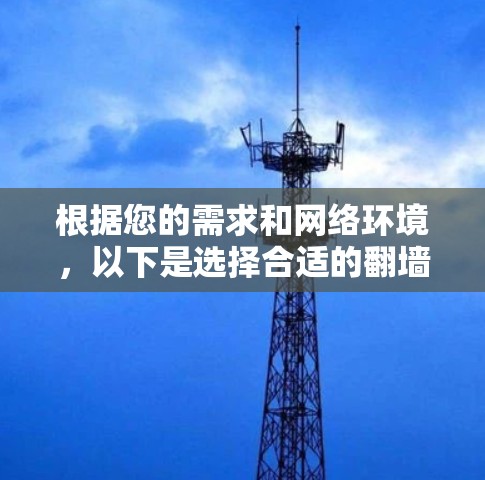 根据您的需求和网络环境,以下是选择合适的翻墙软件的建议 根据您的需求和网络环境,以下是选择合适的翻墙软件的建议
