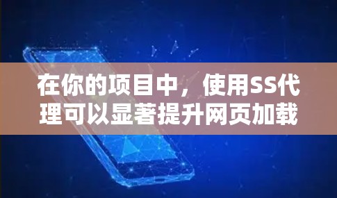在你的项目中，使用SS代理可以显著提升网页加载速度和服务器资源利用率。以下是详细的指南，帮助你实现SS代理的使用