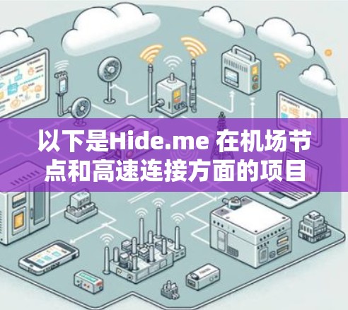 以下是Hide.me 在机场节点和高速连接方面的项目分析